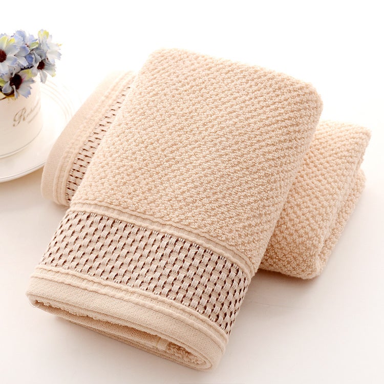 general Men's Cotton Face Towel Dark Blue Jacquard Pattern Soft Absorbent Bath Towel for Home and Travel - Image 1