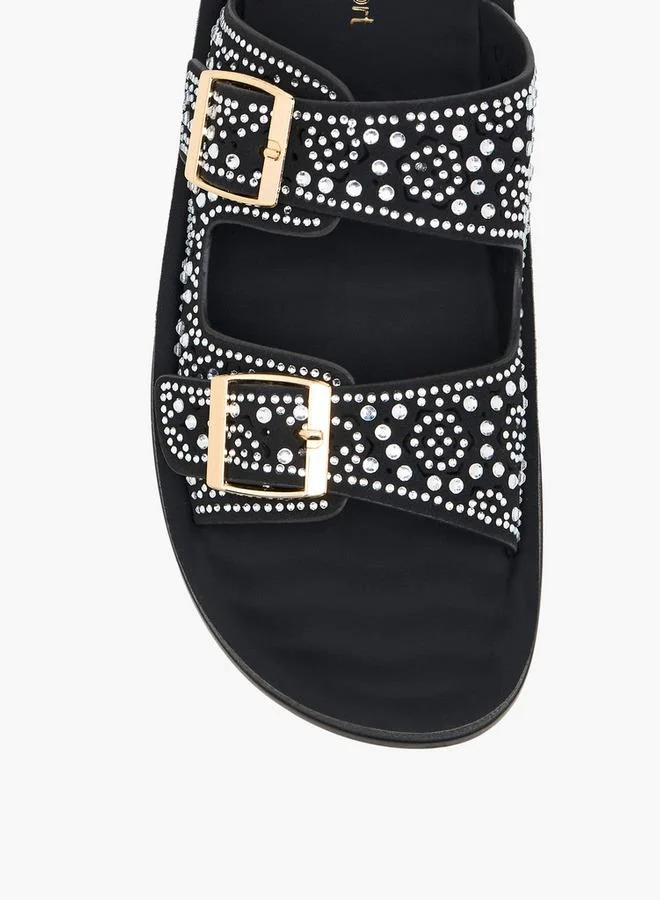 Le Confort BLACK Women Slip-On Comfort Sandals for Women | Best Price UAE
