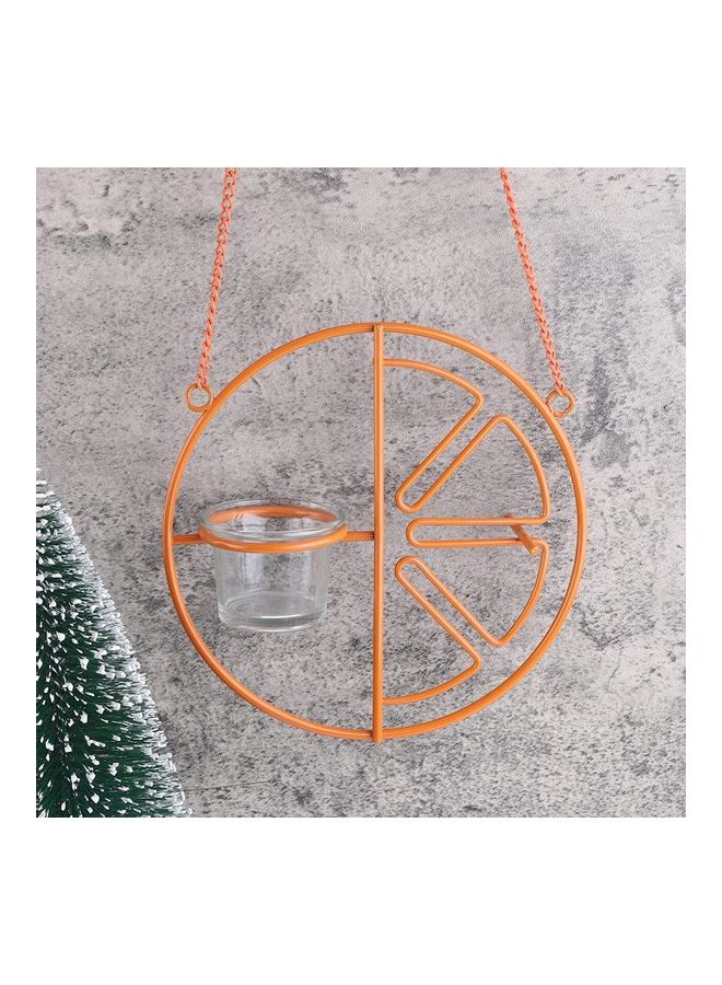 NIBEMINENT Hanging Bird Feeder with Water Glass Orange/Clear - Image 5