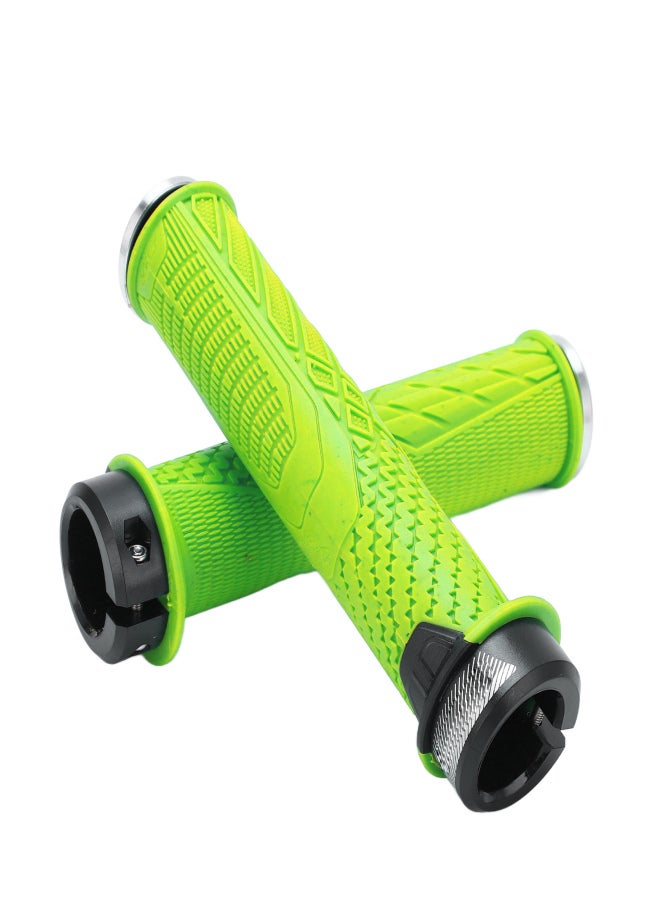 ENLEE 2pcs/set Bike Handlebar Grip Anti Slip Texture Durable Bicycle Handlebar Cover GripsGreen - Image 1
