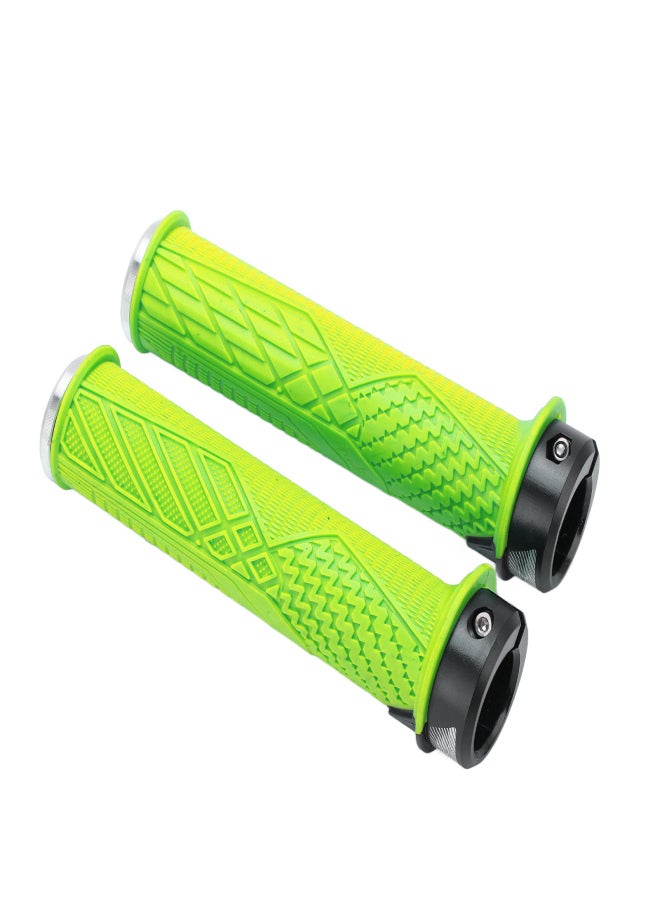 ENLEE 2pcs/set Bike Handlebar Grip Anti Slip Texture Durable Bicycle Handlebar Cover GripsGreen - Image 2
