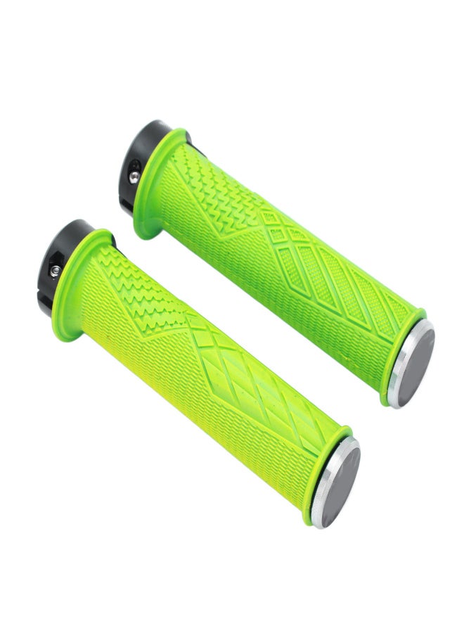 ENLEE 2pcs/set Bike Handlebar Grip Anti Slip Texture Durable Bicycle Handlebar Cover GripsGreen - Image 3