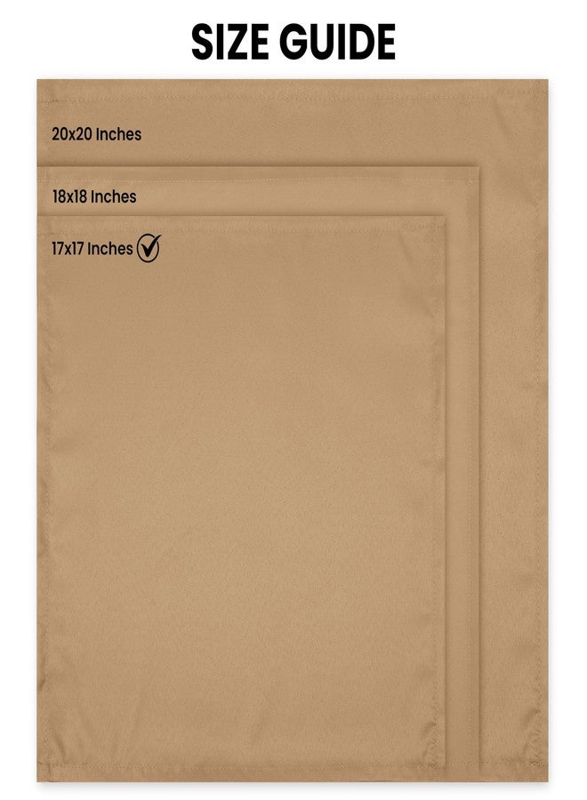 Utopia Home [24 Pack, Beige] Cloth Napkins 17x17 Inches, 100% Polyester Hemmed Edges, Washable and Reusable Ideal for Parties, Weddings and Dinners - Image 2