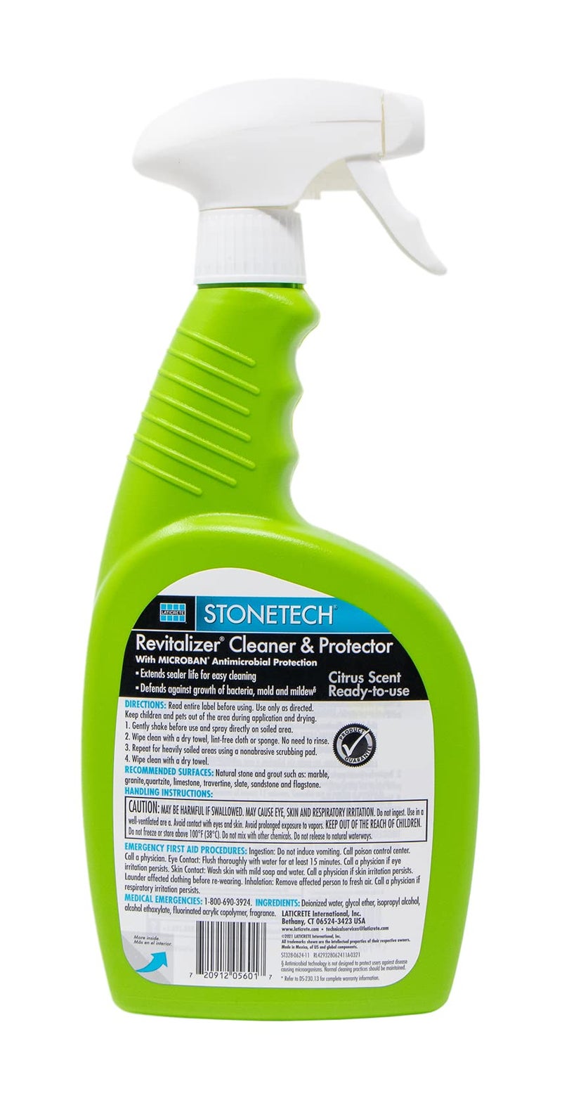 StoneTech Revitalizer Cleaner and Protector for Natural Stone Countertops and Surfaces, 24-Ounce Spray, Citrus Scent - Image 2