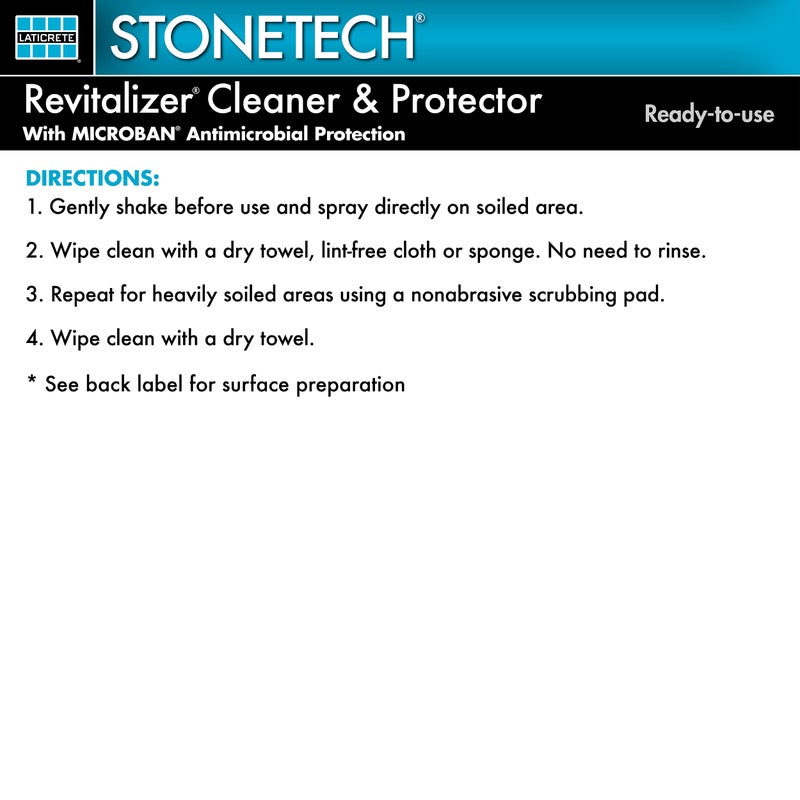 StoneTech Revitalizer Cleaner and Protector for Natural Stone Countertops and Surfaces, 24-Ounce Spray, Citrus Scent - Image 5
