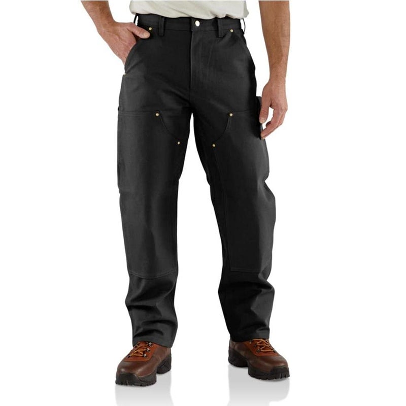 Carhartt Men's Firm Duck Double-Front Work Dungaree Pant B01, Black, 32W X 34L - Image 1