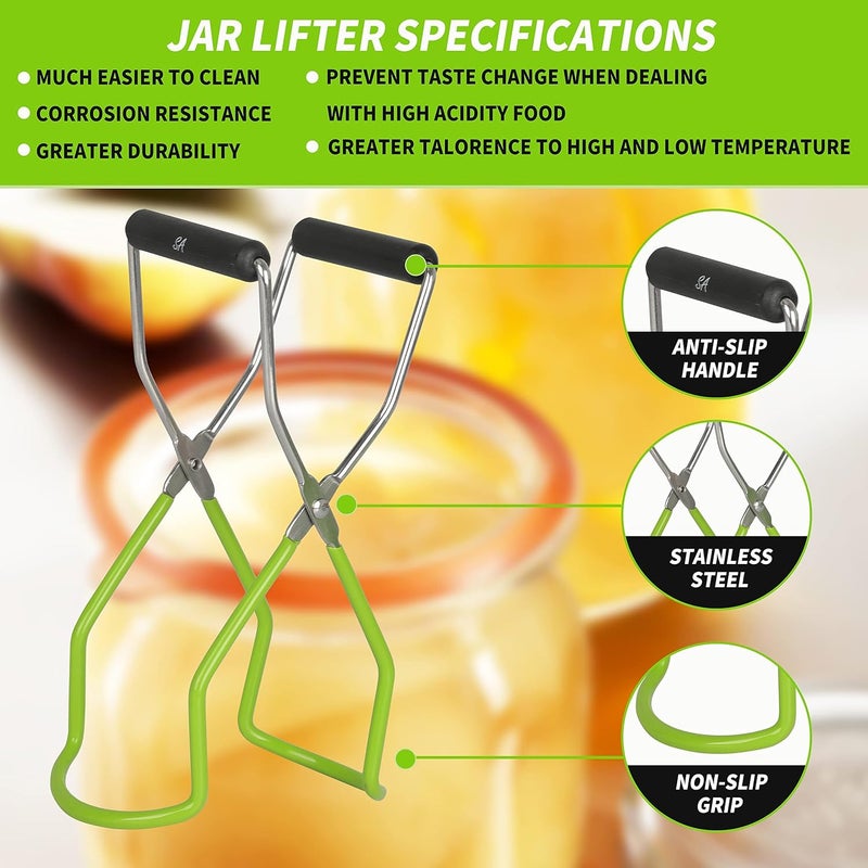 Supa Ant Canning Supplies Starter Kit (Food Grade) - Home Canning Kits Set for Beginners - 3 Pieces Including Wide Mouth Jar Funnel, Magnetic Lid Lifter, Stainless Steel Jar Lifter (Assembled in USA) - Image 5