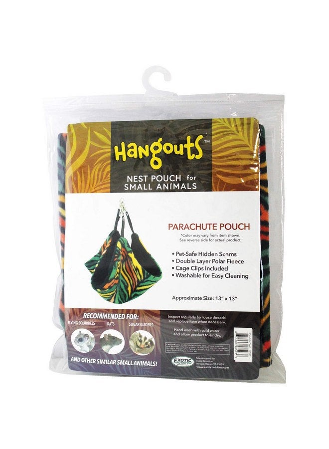 EXOTIC NUTRITION Parachute Pouch (Giraffe) - Hanging Fleece Cage Accessory Toy for Sugar Gliders, Marmosets, Rats, Hamsters, Flying Squirrels, Ferrets, Birds, Chinchillas, Parrots - Hammock, Tower, Bed, Nest Pouch - Image 3