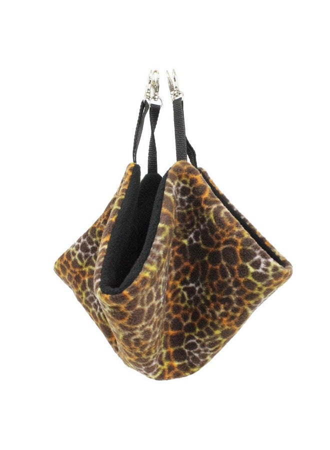 EXOTIC NUTRITION Parachute Pouch (Giraffe) - Hanging Fleece Cage Accessory Toy for Sugar Gliders, Marmosets, Rats, Hamsters, Flying Squirrels, Ferrets, Birds, Chinchillas, Parrots - Hammock, Tower, Bed, Nest Pouch - Image 1