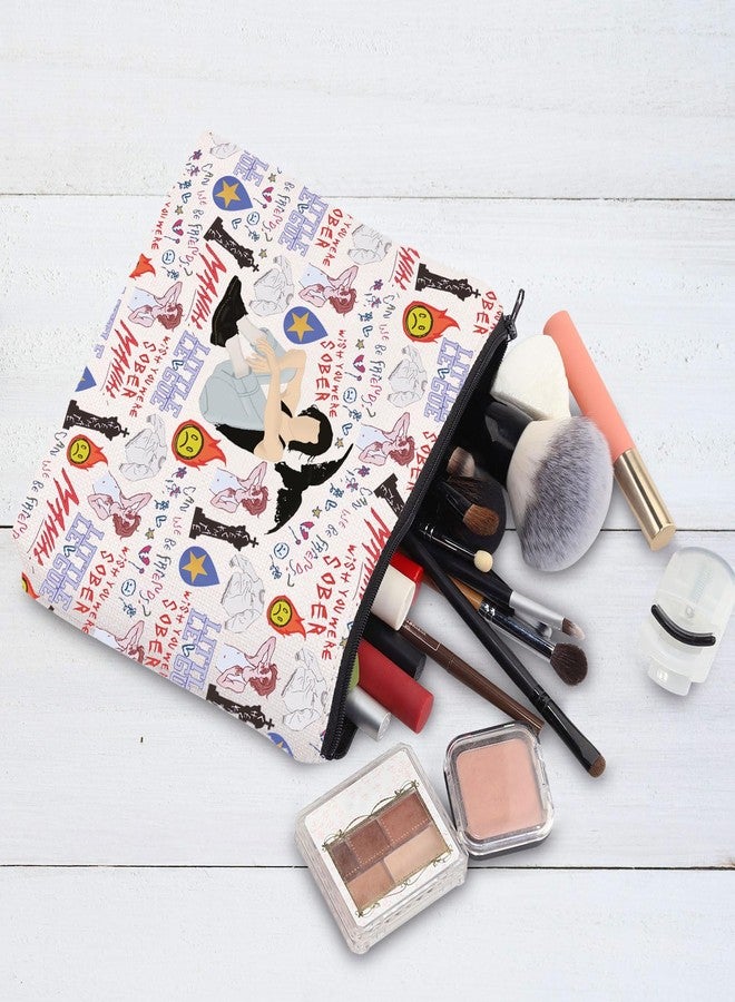G2TUP Singer Album Cosmetic Makeup Bag Gray Music Fans Gift Singer Album Lyrics Zipper Pouch Bag Singer Concert Tour Merch (Wish You Were MG) - Image 4
