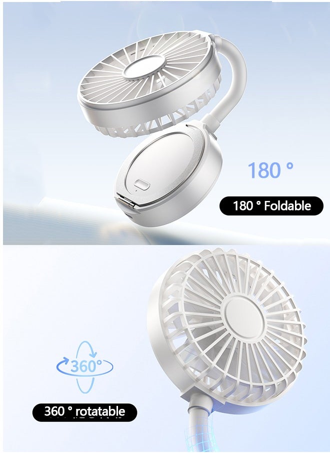 Generic - Magnetic Foldable Desk Fan Magnetic Handheld fan with Table Phone holder USB Powered Mini Fan Rechargeable Table Small Fan Handheld Portable Hand fan Fan Turbo fan for Computer Yoga Studio - Image 1