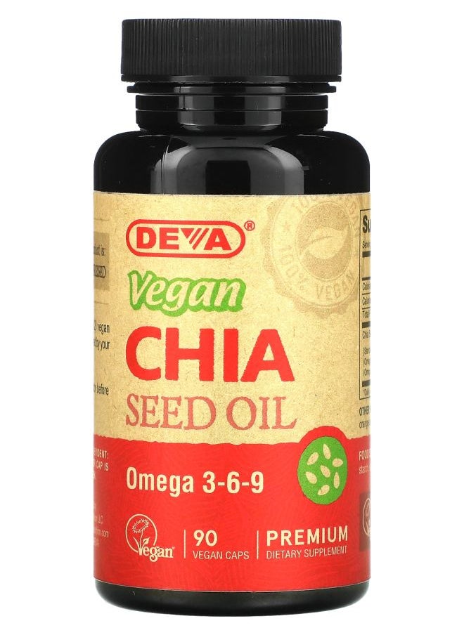 Deva Premium Vegan Chia Seed Oil 90 Vegan Caps 