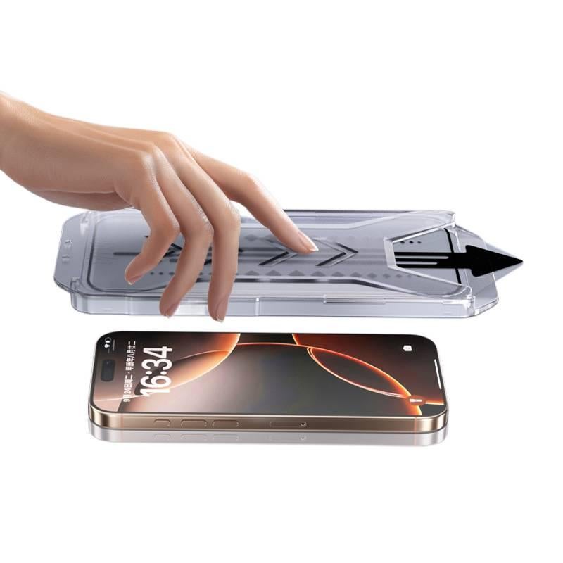 MS Glass Phone Case for iPhone 14 / 14 Plus / 14 Pro / 14 Pro Max with Anti-Peep and Anti-Fingerprint plus Shockproof plus Drop Protection plus Full Screen Coverage in White - Image 3