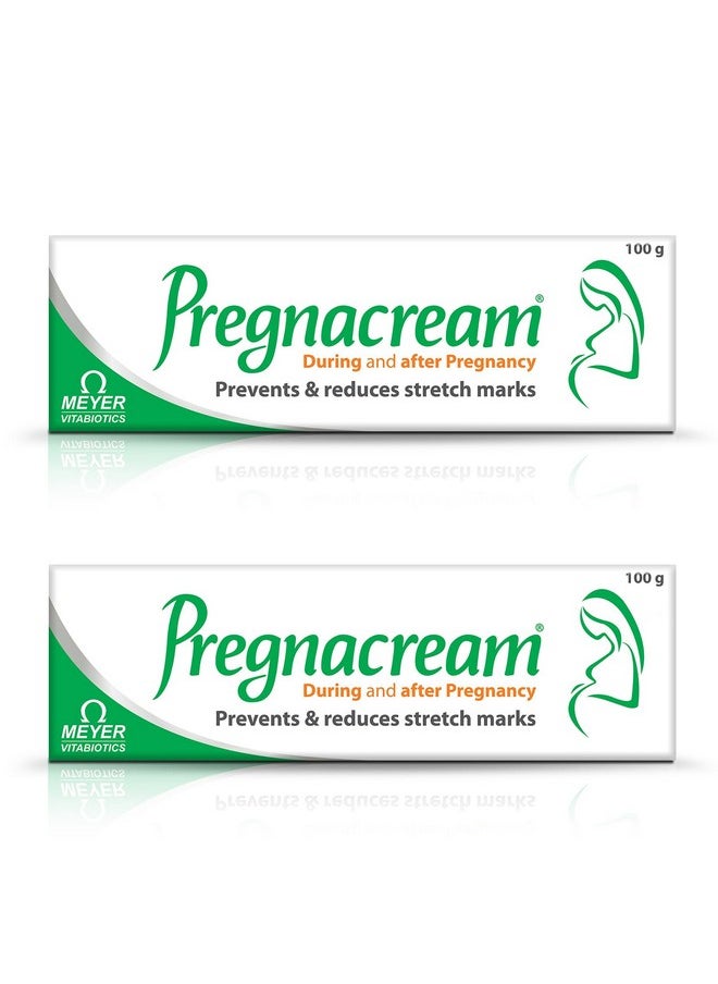 Pregnacare - Pregnacream - Stretch Mark Cream With Aloe Vera, Vitamin A & E For Reducing Stretch Marks During & After Pregnancy - Pack Of 2 (100G Each) - Image 1