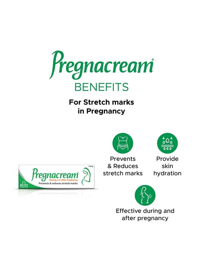 Pregnacare - Pregnacream - Stretch Mark Cream With Aloe Vera, Vitamin A & E For Reducing Stretch Marks During & After Pregnancy - Pack Of 2 (100G Each) - Image 1