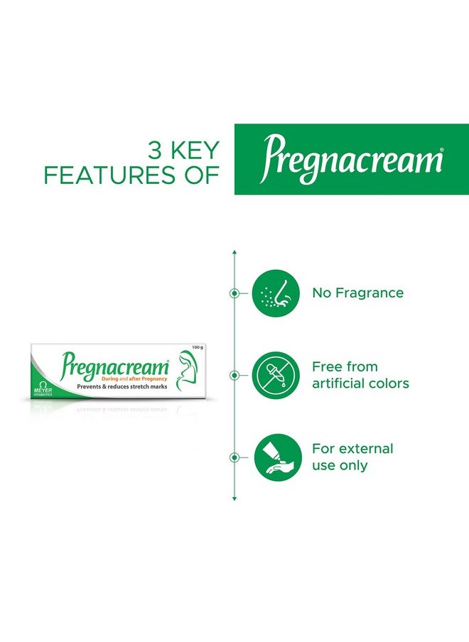 Pregnacare - Pregnacream - Stretch Mark Cream With Aloe Vera, Vitamin A & E For Reducing Stretch Marks During & After Pregnancy - Pack Of 2 (100G Each) - Image 1
