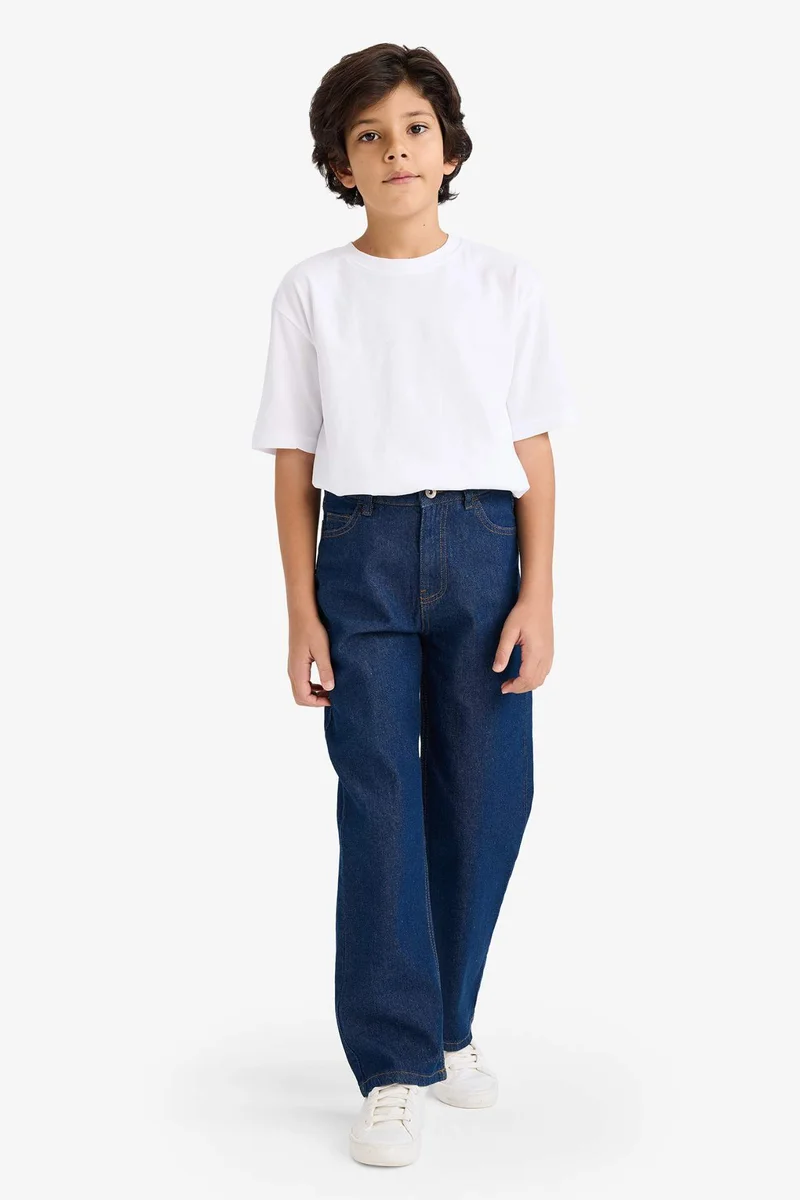 ديفاكتو Boy Wide Leg Straight Leg Jeans