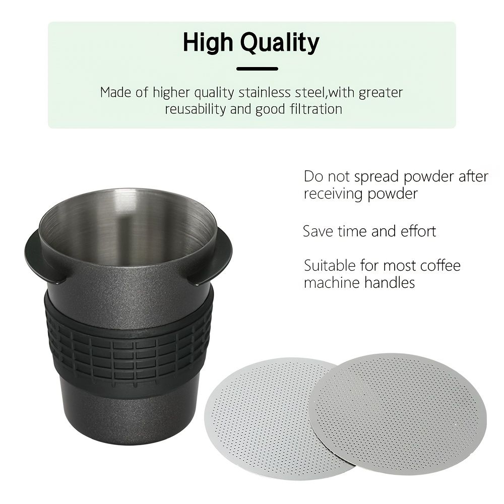 Coffee Dosing Cup 5.3Cm Powder Feeder For Espresso Machine Puck Screen Set Kitchen Accessories