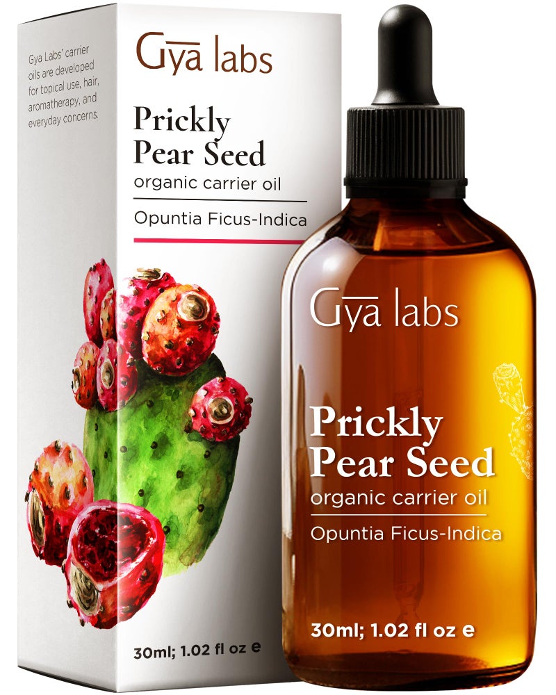 Gya Labs Prickly Pear Seed Oil 1 Fl Oz Carrier Oil for Hair Skin Face Scalp Body Massage