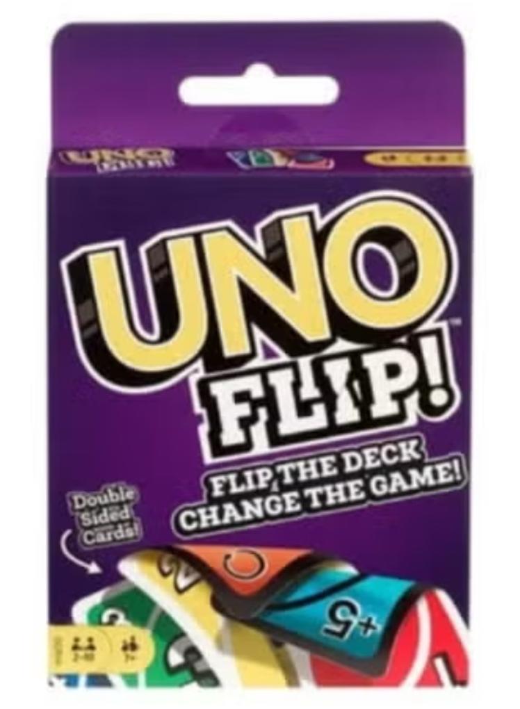 UNO FLIP! Card Game with Double-Sided Card Deck for Families & Game Nights, Ages 7 Years & Older - Image 1