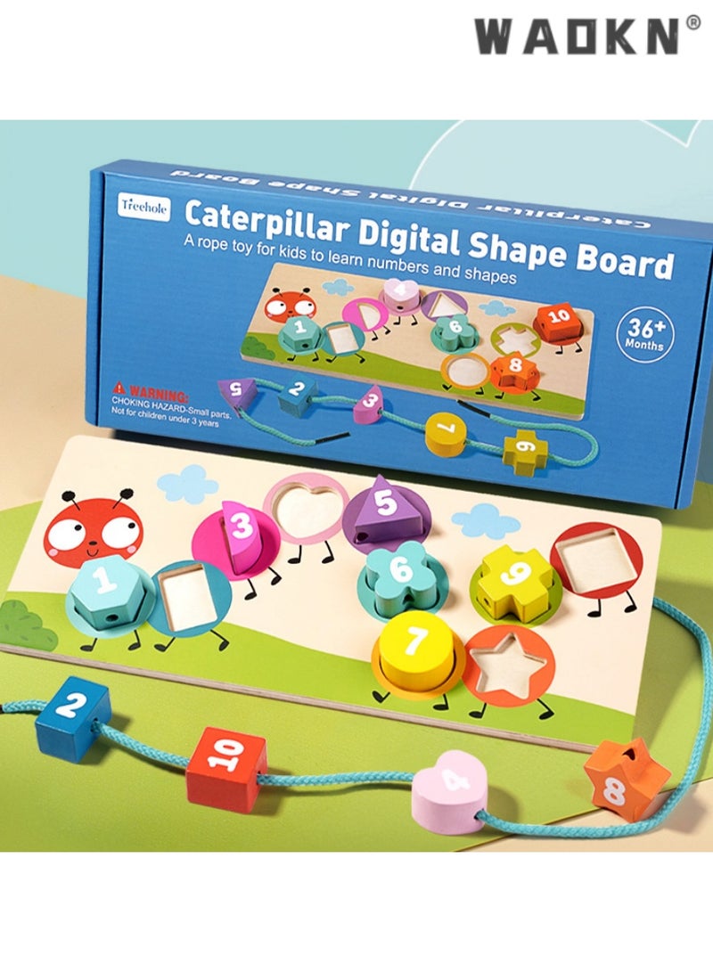 دبليو أيه أو كي أن لوحات الشكل الرقمي , ألعاب مطابقة الشكل الهندسي للأطفال , لوحات الأسلاك التعليمية , الخيار الأمثل لتعلم الأرقام والأشكال , أدوات المهارات الحركية الدقيقة للأطفال ما قبل المدرسة . - Image 1