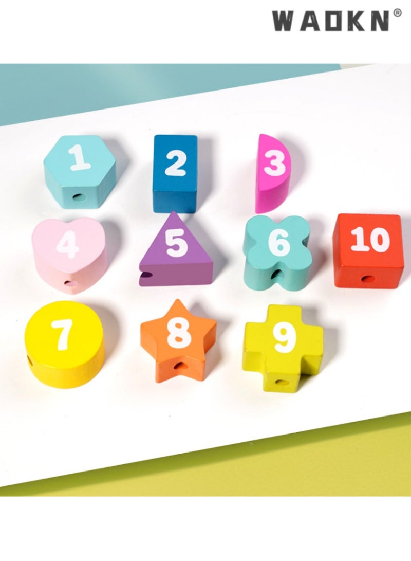 دبليو أيه أو كي أن لوحات الشكل الرقمي , ألعاب مطابقة الشكل الهندسي للأطفال , لوحات الأسلاك التعليمية , الخيار الأمثل لتعلم الأرقام والأشكال , أدوات المهارات الحركية الدقيقة للأطفال ما قبل المدرسة . - Image 2