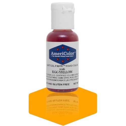 AmeriColor Egg Yellow 75 Ounce Bottle Soft Gel Paste Food Color - Image 1