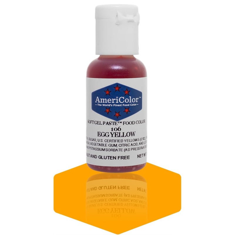 AmeriColor Egg Yellow 75 Ounce Bottle Soft Gel Paste Food Color - Image 3