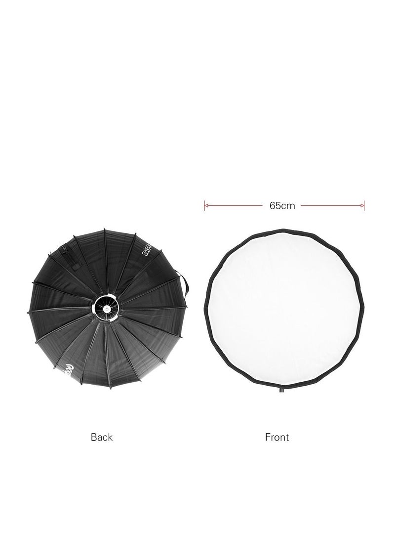 Godox - AD-S65S 65cm/ 25.6in Portable Deep Parabolic Softbox Umbrella - Image 1