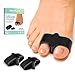 Welnove Pack of 12 Bunion Corrector Toe Separators with 2 Loops Big Toe Spacer Suitable for Bunion and Overlap Toe Black - Image 1