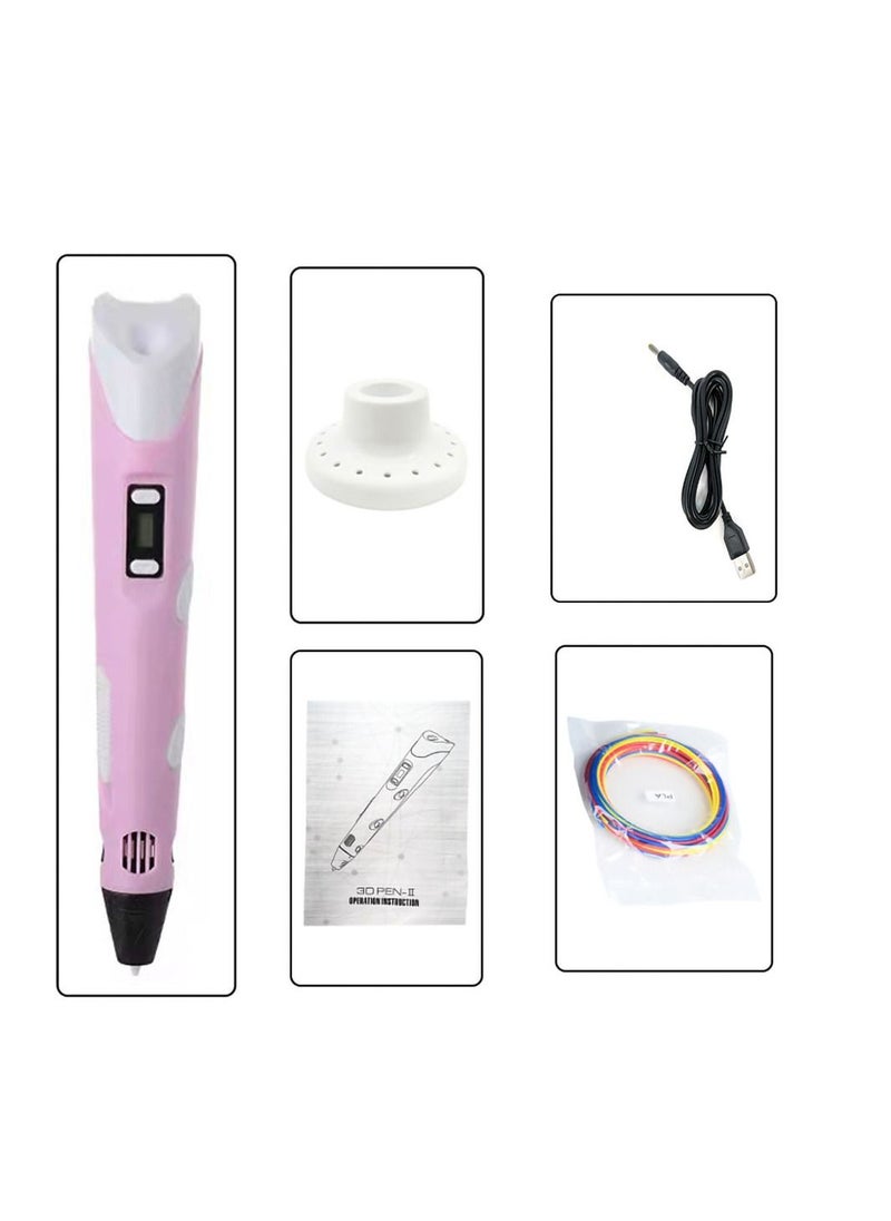 MissTiara - 3D Printing Pen With Adjustable Speed And Temperature (USB Plug) Pink - Image 1