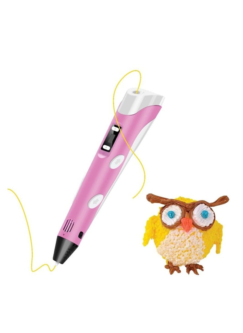MissTiara - 3D Printing Pen With Adjustable Speed And Temperature (USB Plug) Pink - Image 1