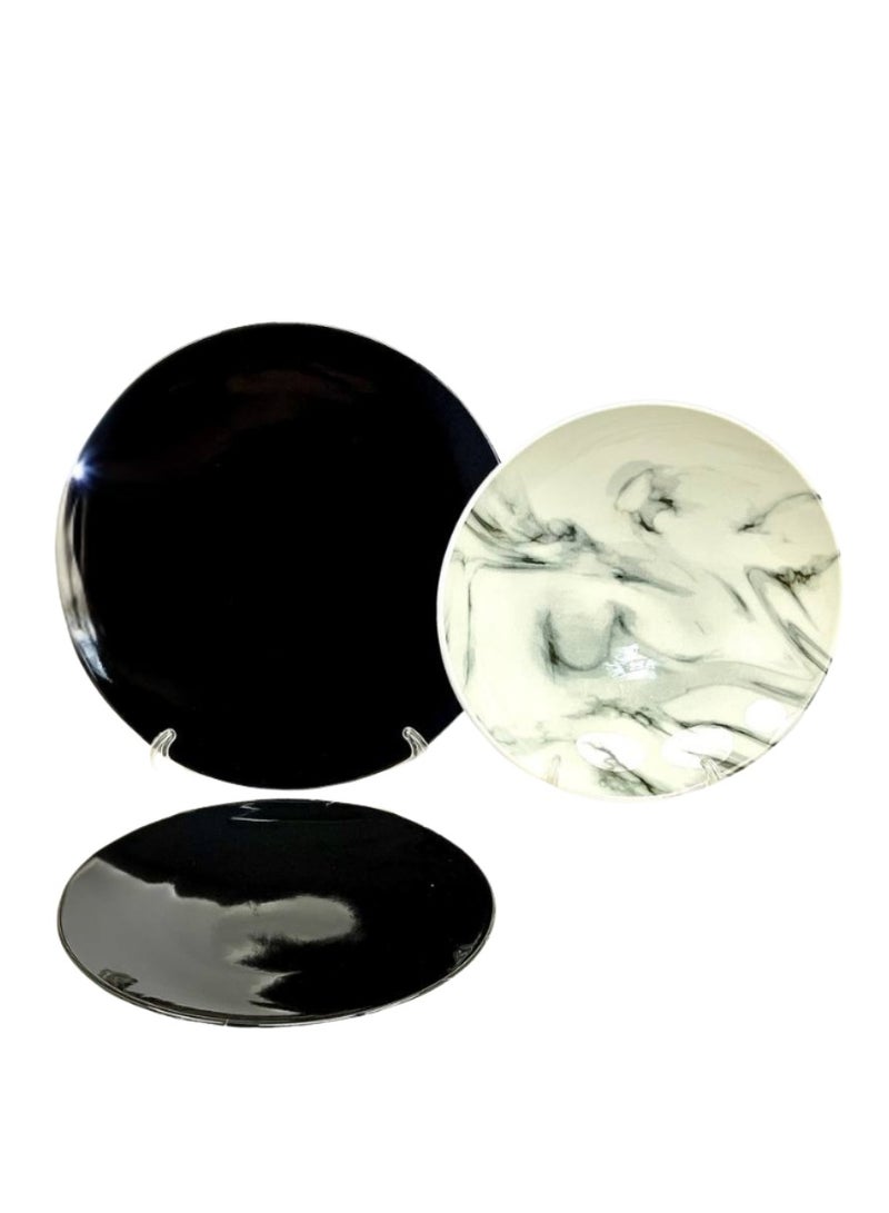 طقم عشاء بورسلين 18ق يستخدم داخل الميكرويف و غسالة الأطباق ماركة لوتس