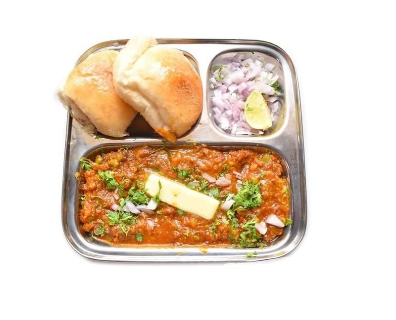 Dynore Stainless Steel 3 in 1 Pav Bhaji/Partition Plate/Snacks Plate- Set of 2 - Image 2