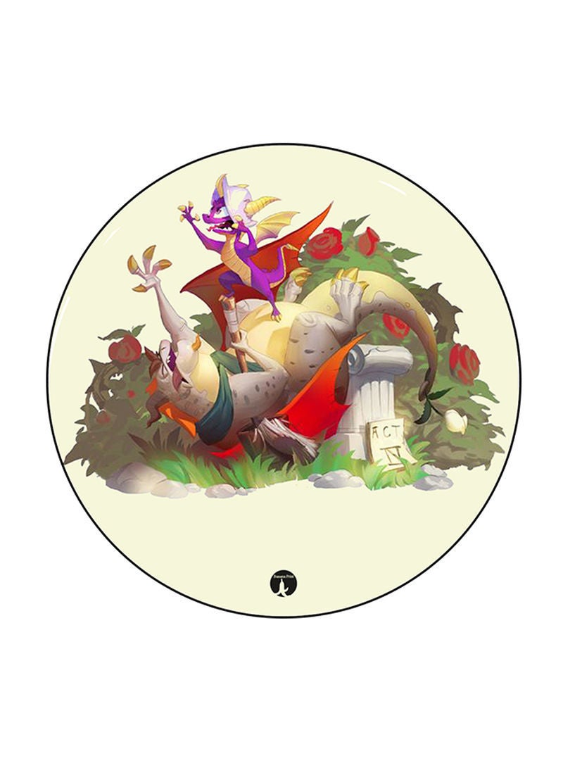 Video Game Spyro Printed Mouse Pad Multicolour