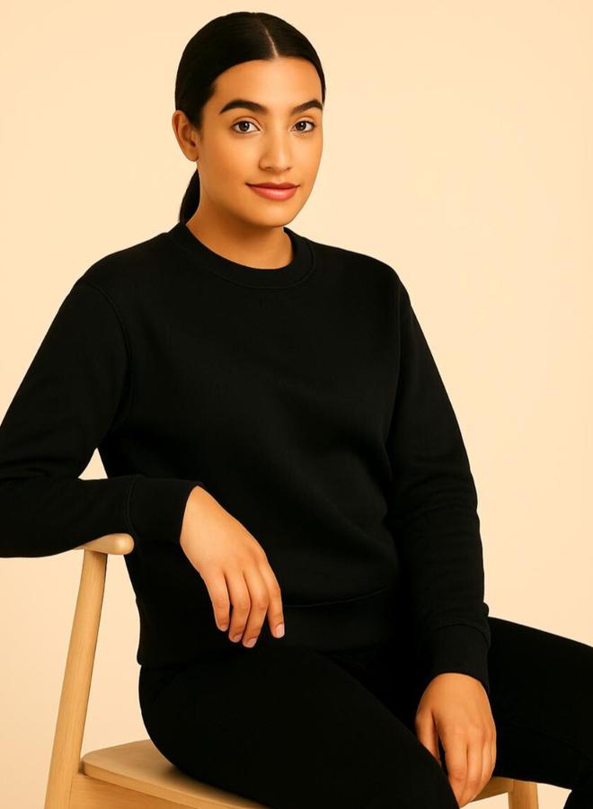 Pause Women Regular Fit Solid Sweatshirt - Image 4