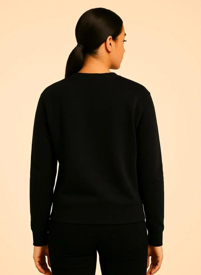 PAUSE Pause Women Regular Fit Solid Sweatshirt