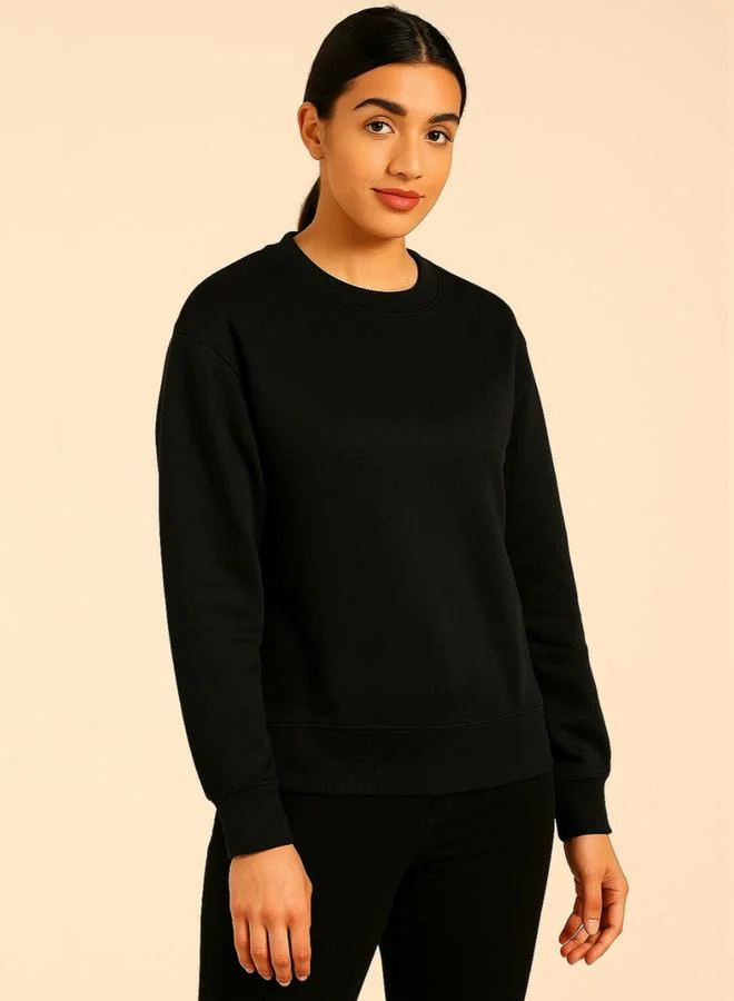 PAUSE Pause Women Regular Fit Solid Sweatshirt