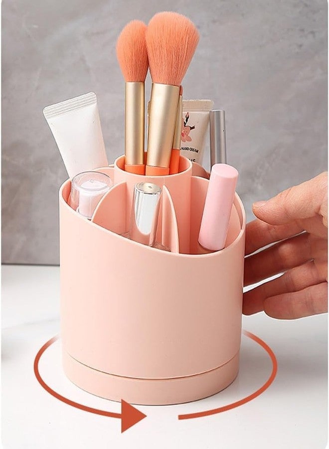 KRYLAR-Pink 360° Makeup Organizer,Skincare Organizers,Multi-Grid Large Capacity Cosmetics Organizer for Vanity Decor,Bathroom Countertops,Desk Storage Container,Cosmetic Display cases. - Image 2