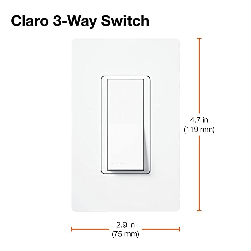 Lutron Claro On/Off Switch, 15-Amp/3-Way, CA-3PS-BL, Black - Image 5