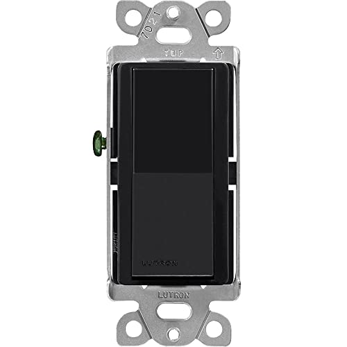 Lutron Claro On/Off Switch, 15-Amp/3-Way, CA-3PS-BL, Black - Image 1