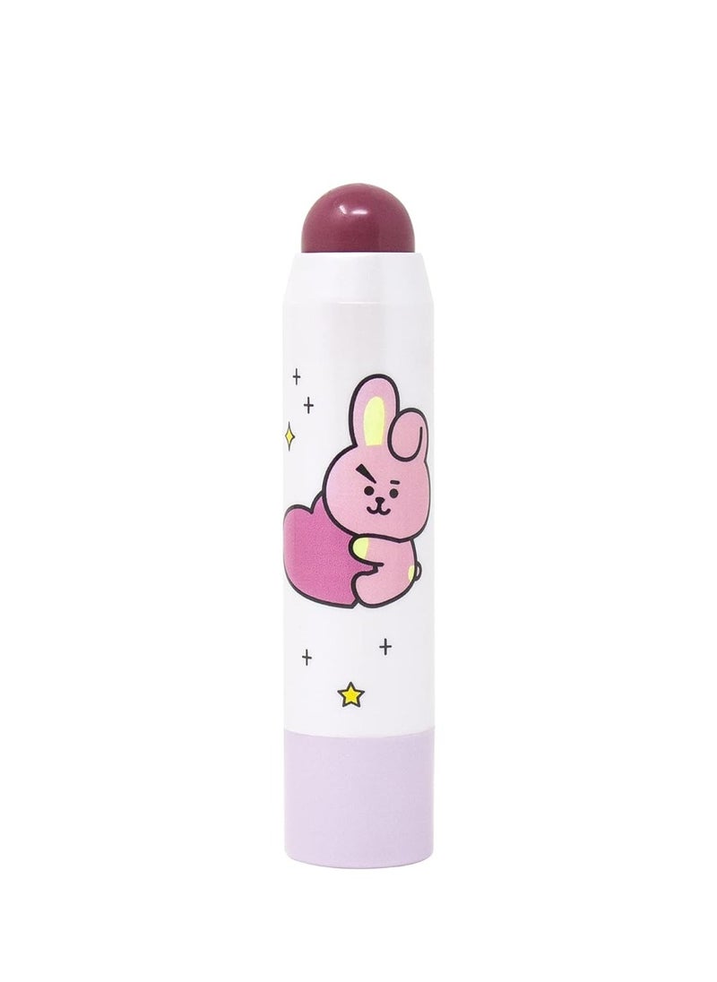 The Creme Shop - The Crème Shop BT21 Lip + Cheek Chic Stick | Tinted Essence Stick (Enriched with Hyaluronic Acid & Vitamin E) - Berry Cute (COOKY) - Image 1