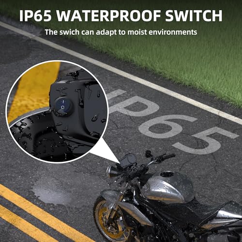 DaierTek 12V Waterproof Round Rocker Switch Blue LED Lighted [UL Listed] ON Off 3 Pin 12 Volt 20A Weatherproof Illuminated Toggle for Marine Car RV Truck -5Pack - Image 5