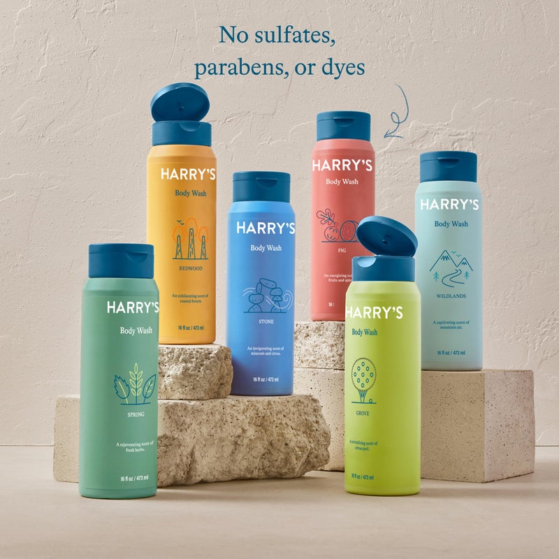 Harry's Body Wash Shower Gel for Men - Spring Scent - (3 Pack) 16 fl oz - Cleanses Skin During the Shower - No Parabens, Sulfates, or Dyes - Image 4