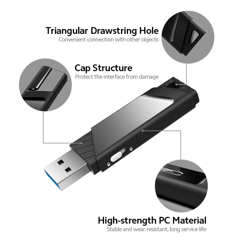 Netac USB 3.0 Portable Storage 128GB External Drive - Hardware Write Protection High-Speed Data Transfer Flash Memory for Windows Mac OS Linux - Image 4