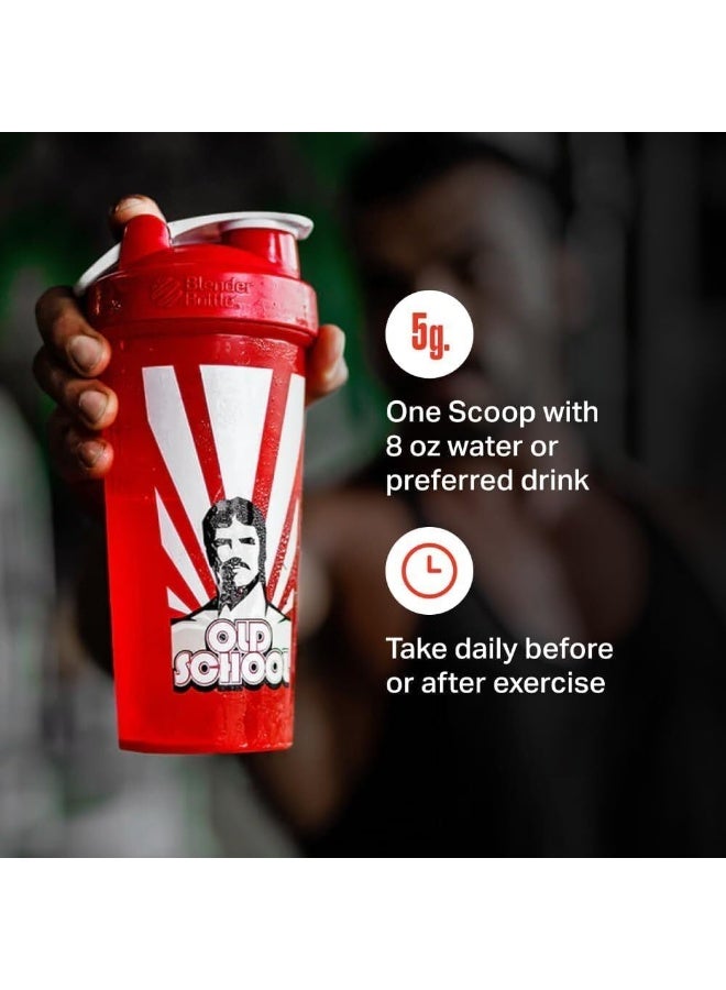 Old School Labs Classic CREATINE - Worldâ€™s First Probiotic Infused Creatine Monohydrate for Muscle Size, Strength, Immune Boost, Brain Health, And Gut Optimization, Unflavored, 300g Powder And Scoop - Image 5