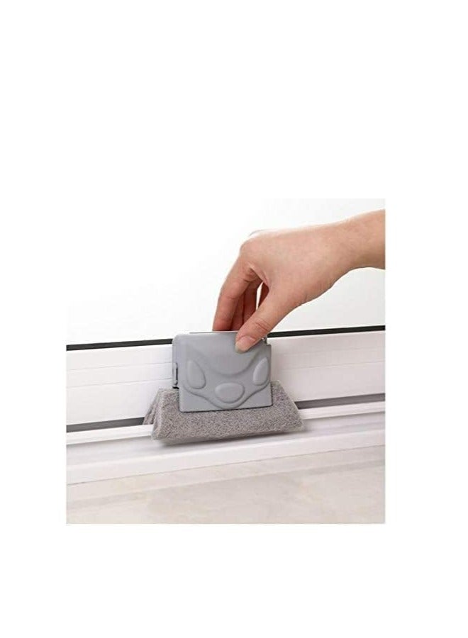 Oasisgalore Window Groove Frame Cleaning Brush Door Track Cleaning Brushes Dust Cleaner Tool for Corners Edges and Gaps (Grey) - Image 3