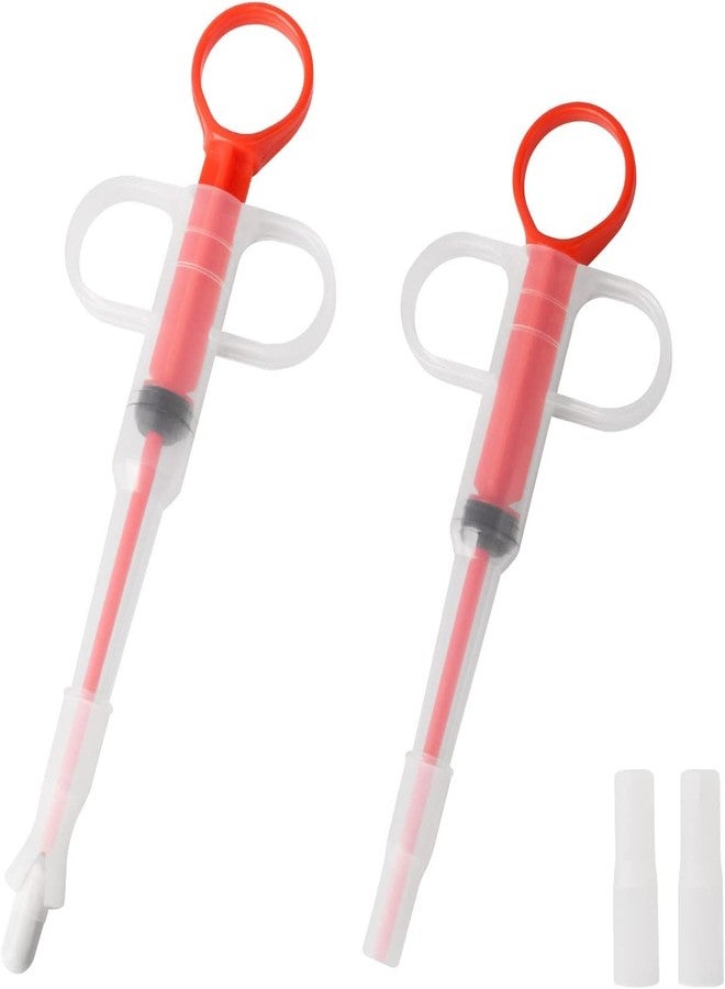 VALUEVIBES Dog& Cat Medicine Feeder - Portable Medical Feeding Tool for Cats & Dogs | Reusable Cat Pill Dropper with Soft Piller Tip | Puppy Tablet Feeder & Medicine Shooter (RED) - Image 2