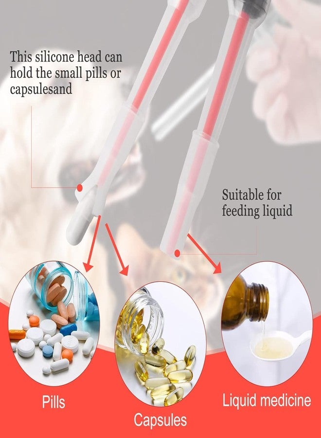 VALUEVIBES Dog& Cat Medicine Feeder - Portable Medical Feeding Tool for Cats & Dogs | Reusable Cat Pill Dropper with Soft Piller Tip | Puppy Tablet Feeder & Medicine Shooter (RED) - Image 3