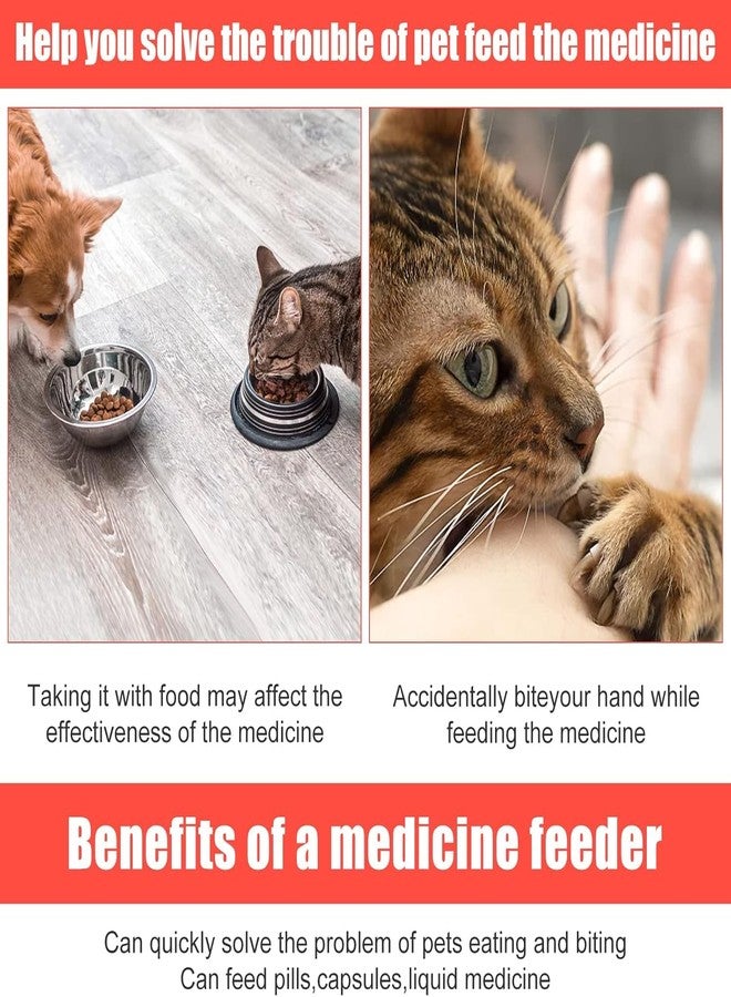VALUEVIBES Dog& Cat Medicine Feeder - Portable Medical Feeding Tool for Cats & Dogs | Reusable Cat Pill Dropper with Soft Piller Tip | Puppy Tablet Feeder & Medicine Shooter (RED) - Image 4